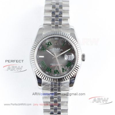 Perfect Replica Rolex Datejust 126334 Steel Jubilee Wimbledon Roman Dial 2836 Movement